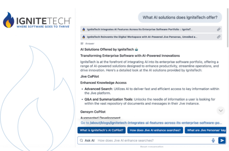 Ask, don’t click: a new way to navigate IgniteTech’s website.